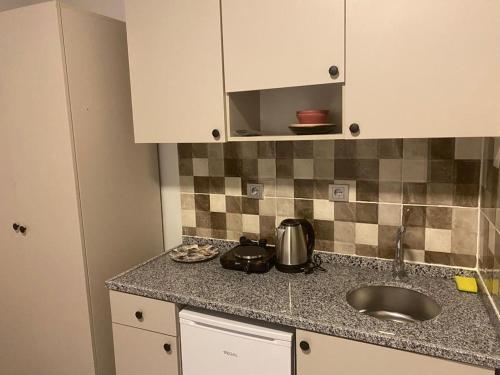 Kuchyň nebo kuchyňský kout v ubytování Red Tent Suite Akkiraz