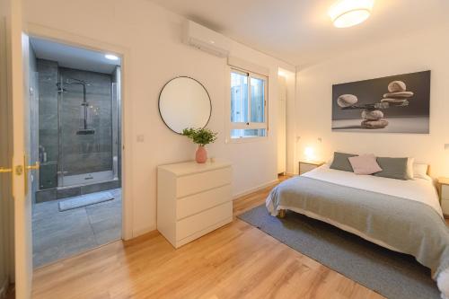 Postel nebo postele na pokoji v ubytování Apartamento en el centro de Madrid