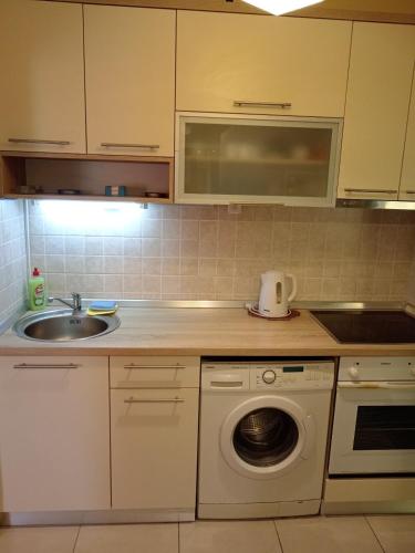 Dapur atau dapur kecil di Two Rivers Apartment