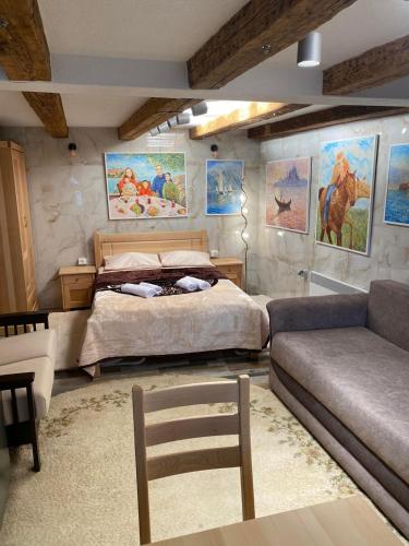 Postel nebo postele na pokoji v ubytování Durmitor Bela