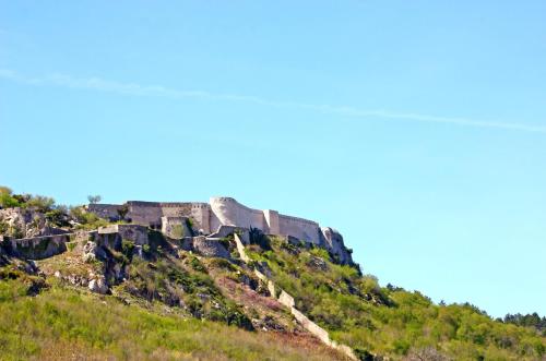 a hill with a castle on top of it at Apartment Oliva in Knin