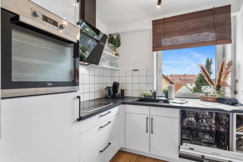 Dapur atau dapur kecil di ANYTIME - Apartments in Langenargen