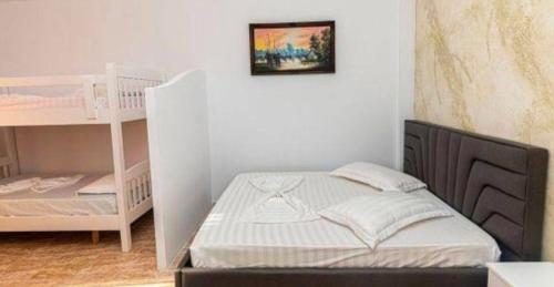 Двухъярусная кровать или двухъярусные кровати в номере Apartament Kaçanik