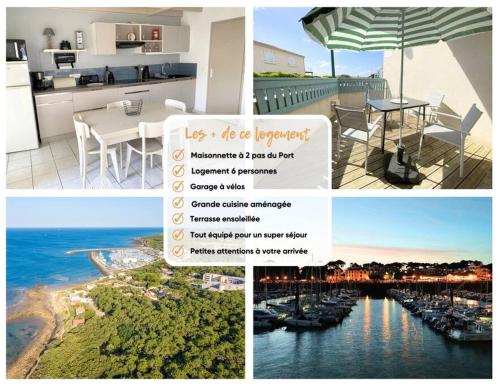 un collage de photos d'une cuisine et d'une maison dans l'établissement 