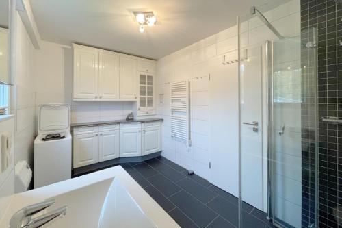 Dapur atau dapur kecil di Ferienhaus Utspan