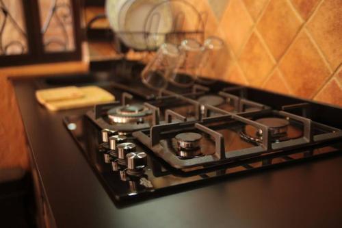 a stove top with several burners on top of it at Casa Fátima in San Cristóbal de Las Casas