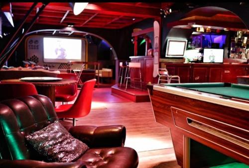Lounge nebo bar v ubytování Residence bois d'aurouze pied des pistes