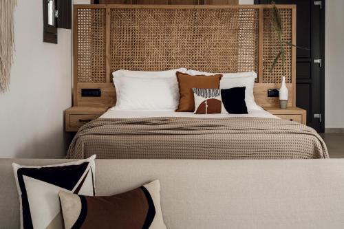 Postel nebo postele na pokoji v ubytování Sundunes Hotel Naxos