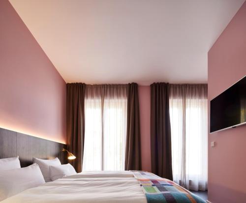 Postel nebo postele na pokoji v ubytování Central Hotel Münster
