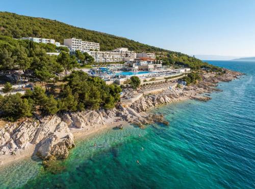 an aerial view of a resort on a beach at Girandella Resort, Valamar Collection in Rabac