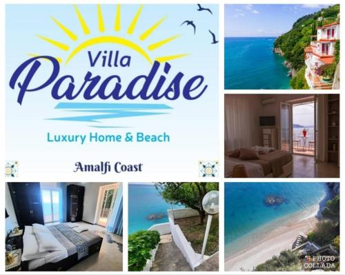 a collage of photos with the title of villa paradise luxury home and beach at Villa Paradise (Amalfi Coast - Luxury Home - Beach) in Vietri sul Mare