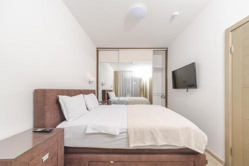 Katil atau katil-katil dalam bilik di Hotel 219 Budva