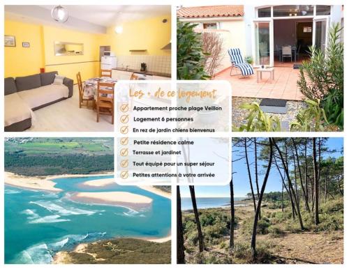 un collage de quatre photos d'une maison dans l'établissement 