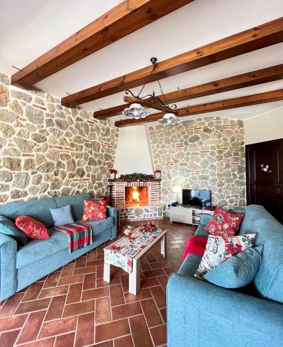 Χώρος καθιστικού στο Villamare Iris