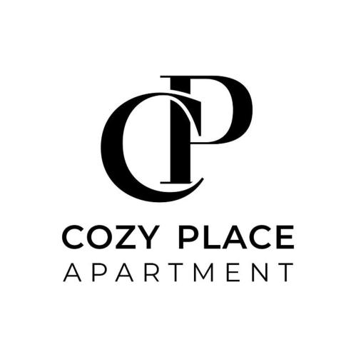 a logo for a cay place apartment at CozyPlace in Kuldīga