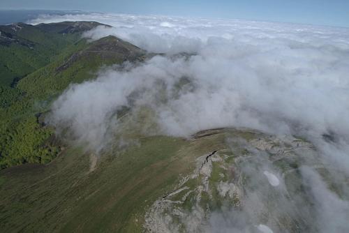 an island in the clouds on top of a mountain at Ekolanda in Esnoz