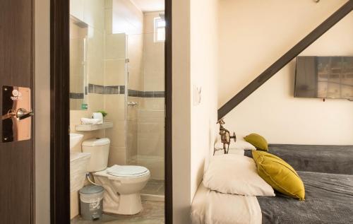 Koupelna v ubytování Hotel Wess