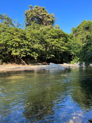 a body of water with trees in the background at Tayrona Cachaco River Ecohostal in El Zaino