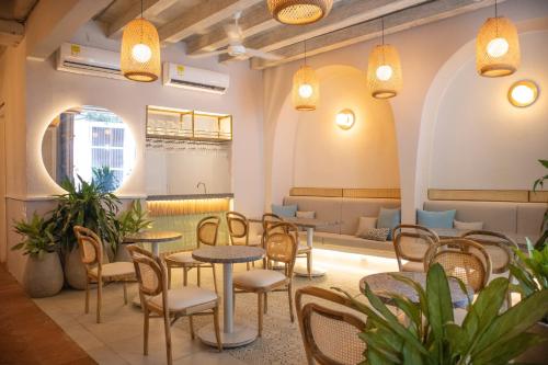 Khu vực ghế ngồi tại Hotel Casa La Mantilla by Faranda Boutique