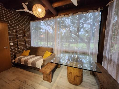 Ένα ή περισσότερα κρεβάτια σε δωμάτιο στο Maresias Beach Home - Mata Azul