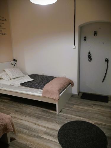 Ένα ή περισσότερα κρεβάτια σε δωμάτιο στο apartma Vila TARA