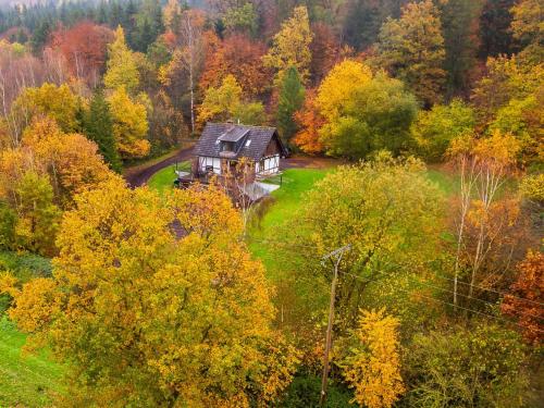 Landskap semula jadi dekat dengan chalet