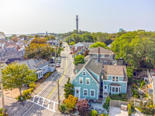 an aerial view of a residential neighbourhood with houses at Admiral's Landing in Provincetown