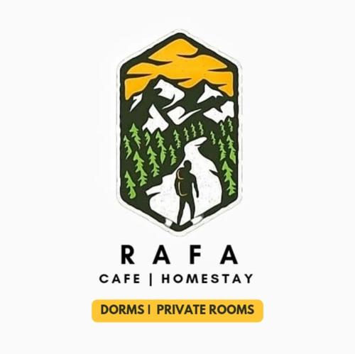 un logotipo para una cafetería y una granja en RAFA Shangarh, en Sainj