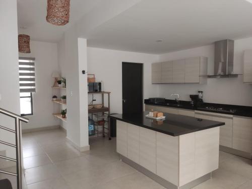 Kuchyň nebo kuchyňský kout v ubytování Casa entera de lujo Playa del Carmen