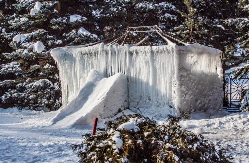 Obiekt Apartamenty u Rusina zimą