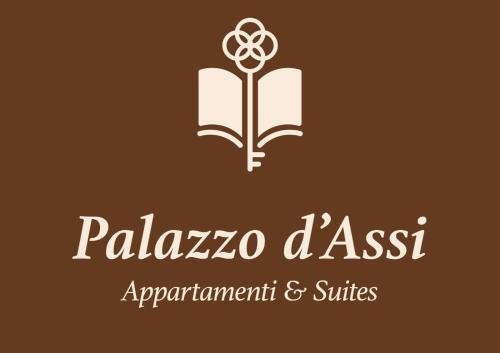 ein Logo für ein Restaurant und ein Buch in der Unterkunft Palazzo d'Assi - Guest house in Monforte dʼAlba