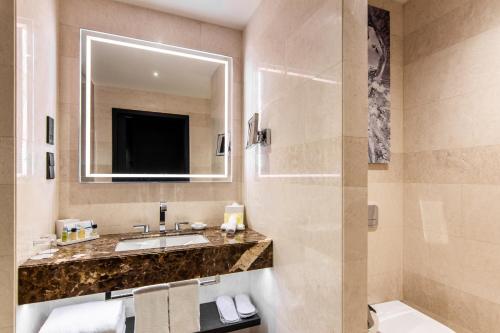 Koupelna v ubytování Hilton Belgrade