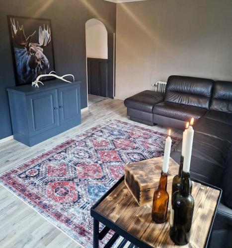 Ruang duduk di Ferienhaus am Waldrand