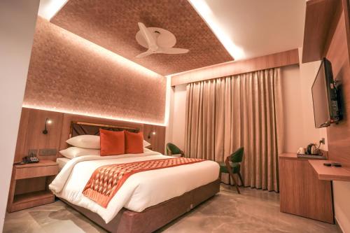 Postel nebo postele na pokoji v ubytování Hotel Rj