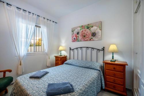 Postel nebo postele na pokoji v ubytování Casa Amparo Sancti Petri