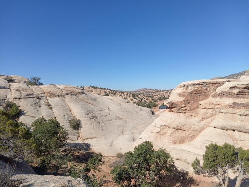 a view of the canyon from the top of a cliff at Dana Rose camp outdoor camping in Dana