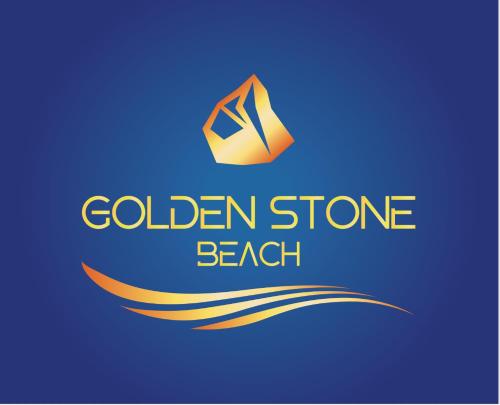 a logo for a beach with a wave at Golden Stone Beach in Halat Byblos