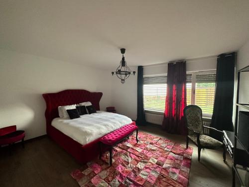 Tempat tidur dalam kamar di Appartement calme et chaleureux 80 m2