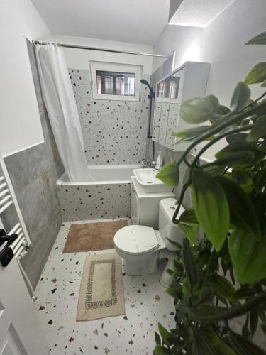 Et badeværelse på Mag apartament