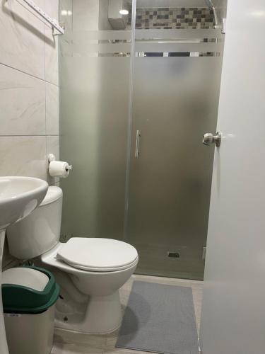 Ett badrum på Plataview Apartahotel apt 4C