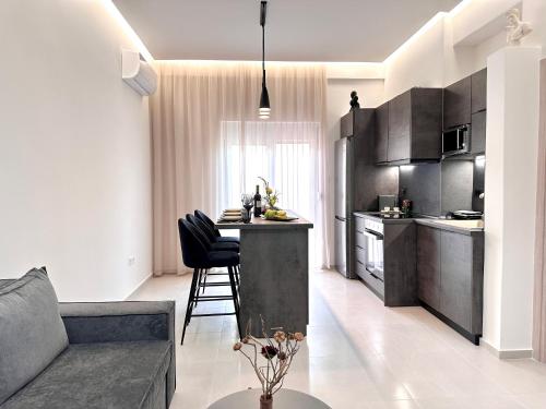 Kuchyň nebo kuchyňský kout v ubytování Seaside Deluxe Apartment