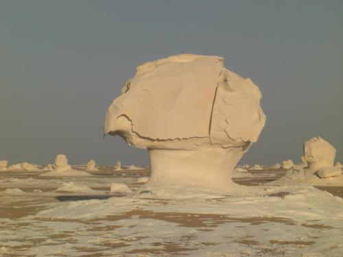 an ice sculpture in the desert at Oasis Panorama Hotel in Bawiti