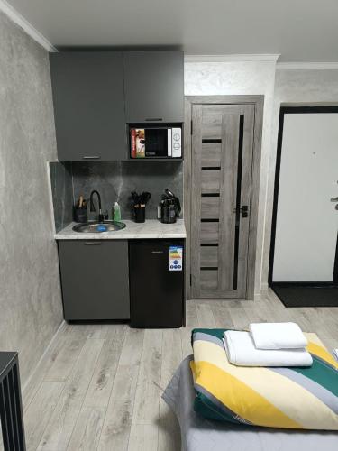 Kuchyň nebo kuchyňský kout v ubytování Apart 41