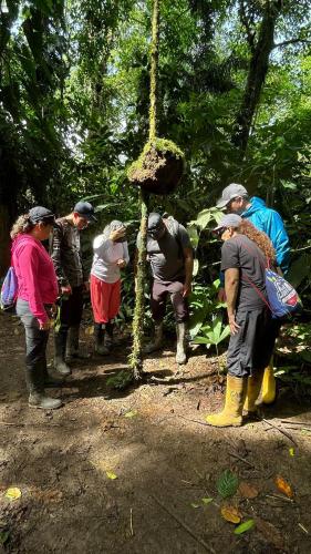 a group of people standing in the woods at Gaia Amazon Eco Lodge in Ahuano