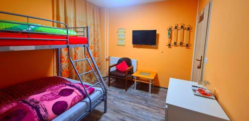 Ένα ή περισσότερα κρεβάτια σε δωμάτιο στο Hotel garni Am Hochwald