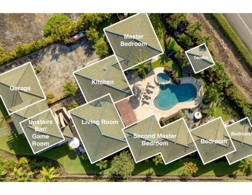 Kolam renang di atau dekat dengan Hale Mele Polynesian Pod Style Home with private Pool, Hot Tub, E-bikes and Golf Cart