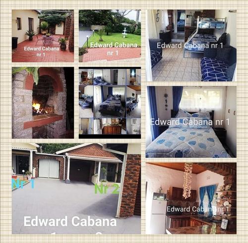 a collage of different pictures of a house at Edward Cabana in Margate