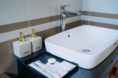 Koupelna v ubytování Khách Sạn A68