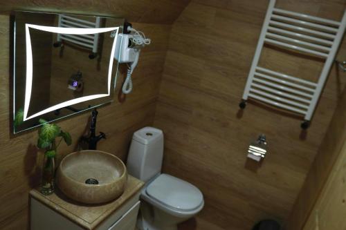 Vonios kambarys apgyvendinimo įstaigoje AURA Cottages