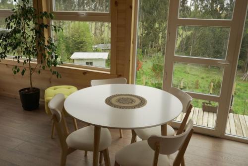 Zahrada ubytování Cabaña Loft Pukara a 15 min de Puerto Varas